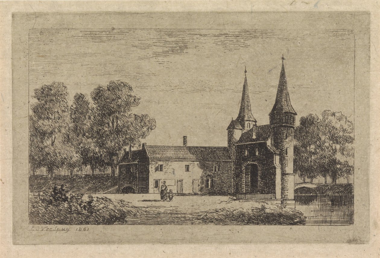 Østporten i Delft af Gijsbertus Johannes Verspuy
