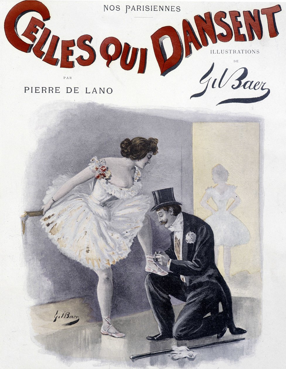 Danserinde - syg. af Gil baer, i ""De der danser"" af Pierre de Lano, slutningen af ​​det 19. århundrede af Gil  Baer