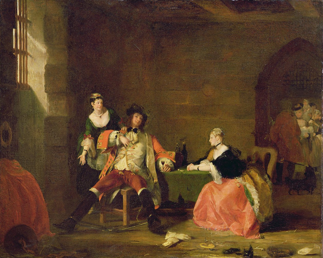 Kaptajn Macheath bespottet af Polly og Lucy i 