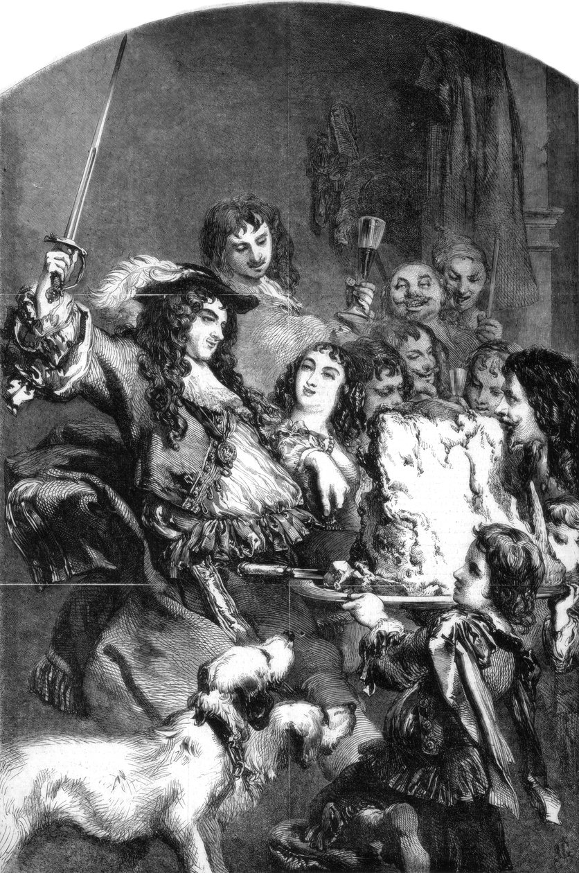 Charles II slår en oksekød til ridder af Gilbert