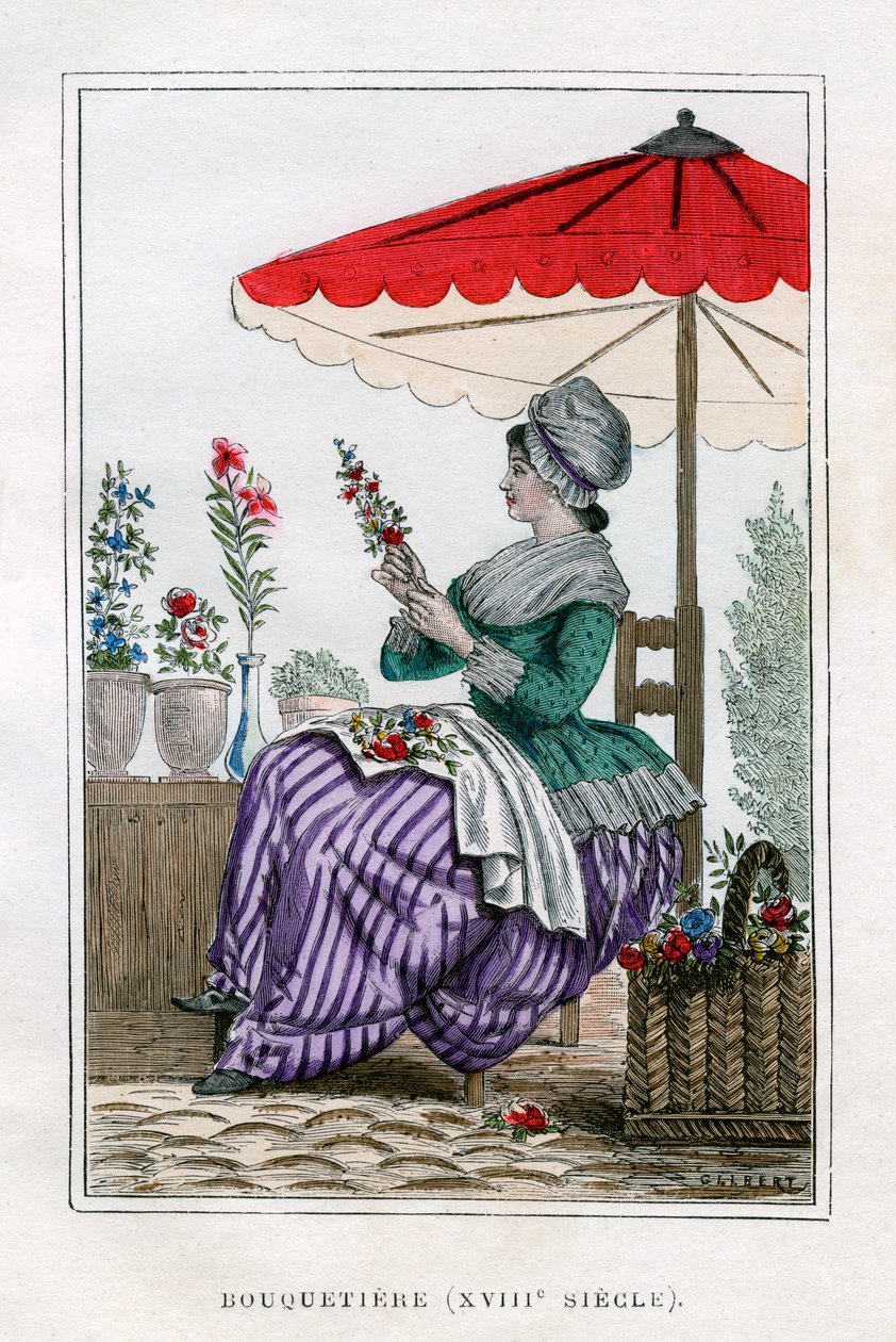 Blomsterhandler, 1700-tallet 1882-1884. af Gilbert