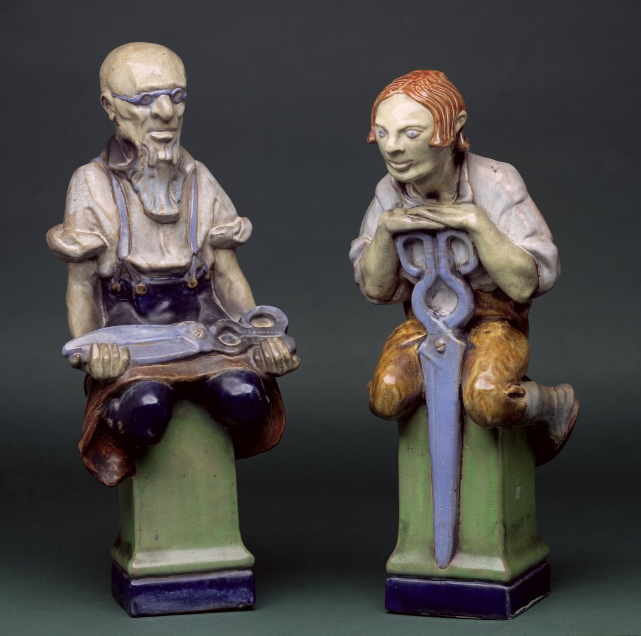 De to skræddere - mester og lærling, Doulton af Gilbert Bayes