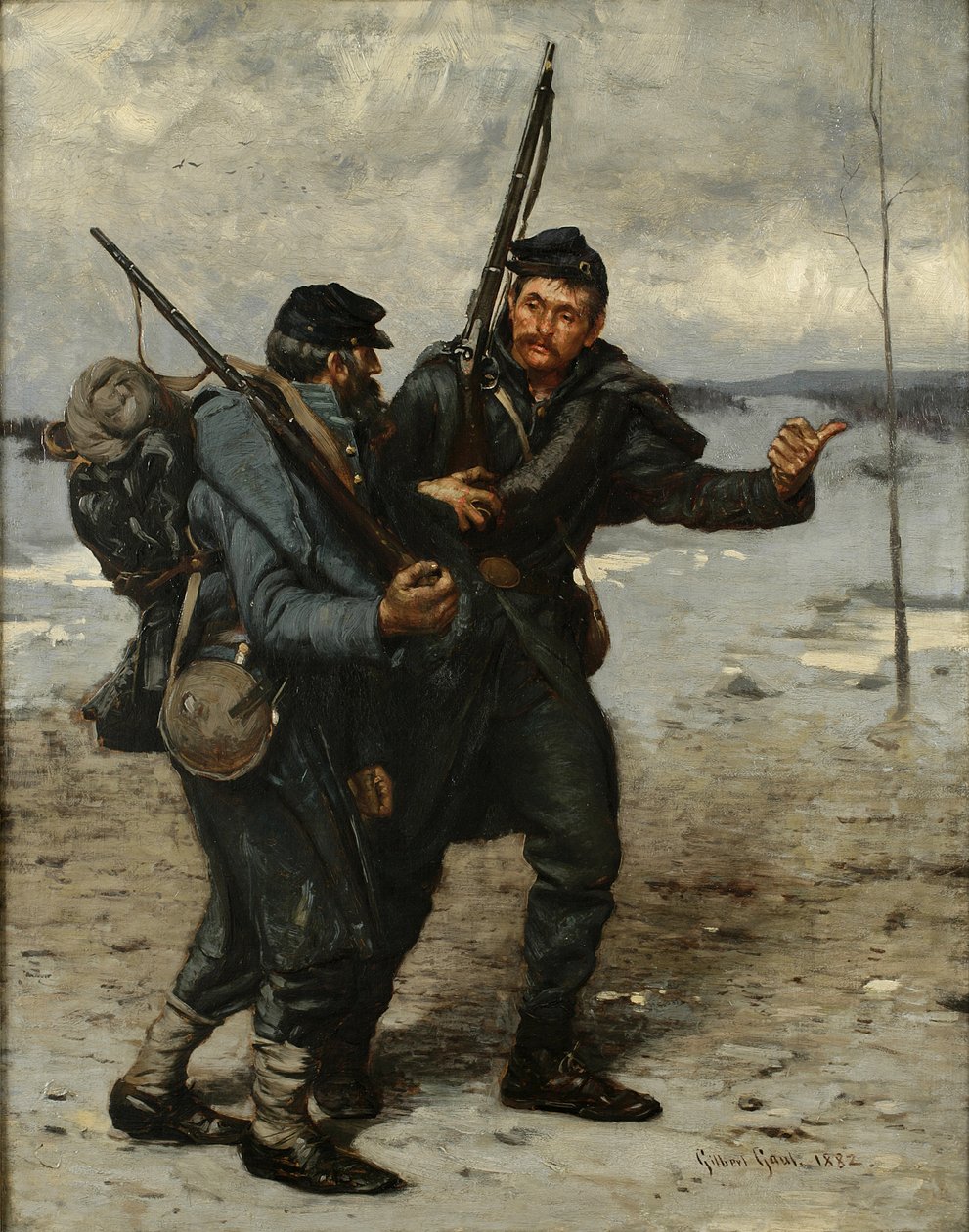 The Stragglers, 1882 af Gilbert Gaul
