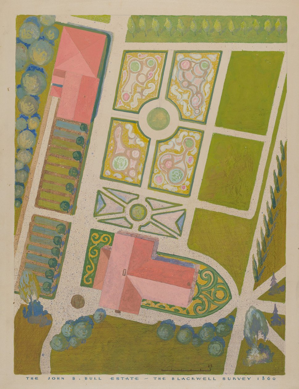 John B. Bull Garden, ca. 1938. af Gilbert Sackerman