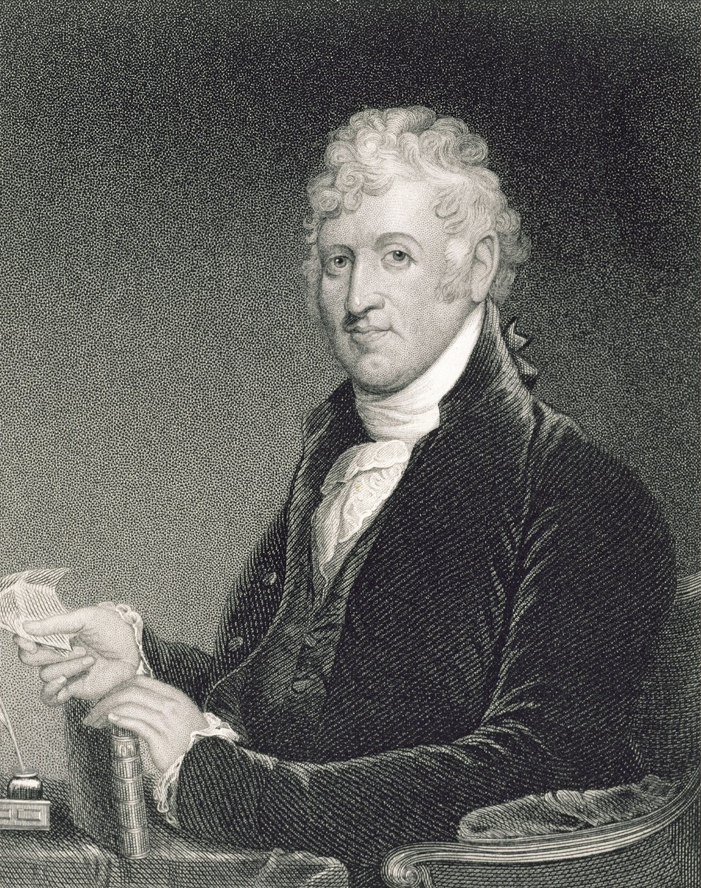 David Humphreys, graveret af George Parker (fl.1834-d.1868) efter en kopi af det originale maleri af James Herring (1794-1867) af Gilbert Stuart