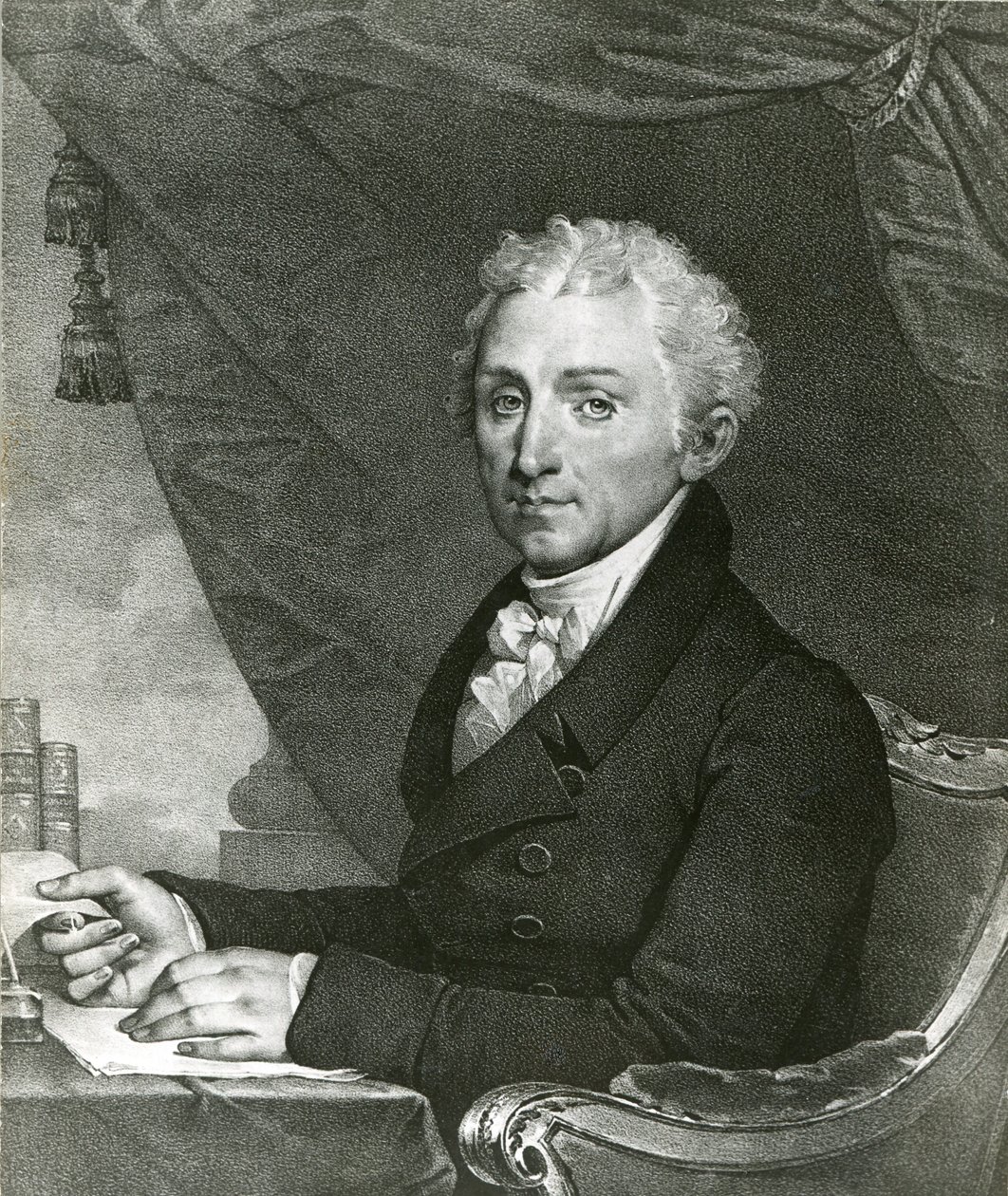 James Monroe, 5. præsident for USA (s/h litho) af Gilbert Stuart