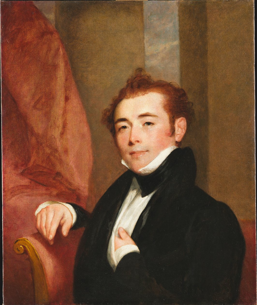 Portræt af George Brown, far til maleren John Lewis-Brown, 1825. af Gilbert Stuart