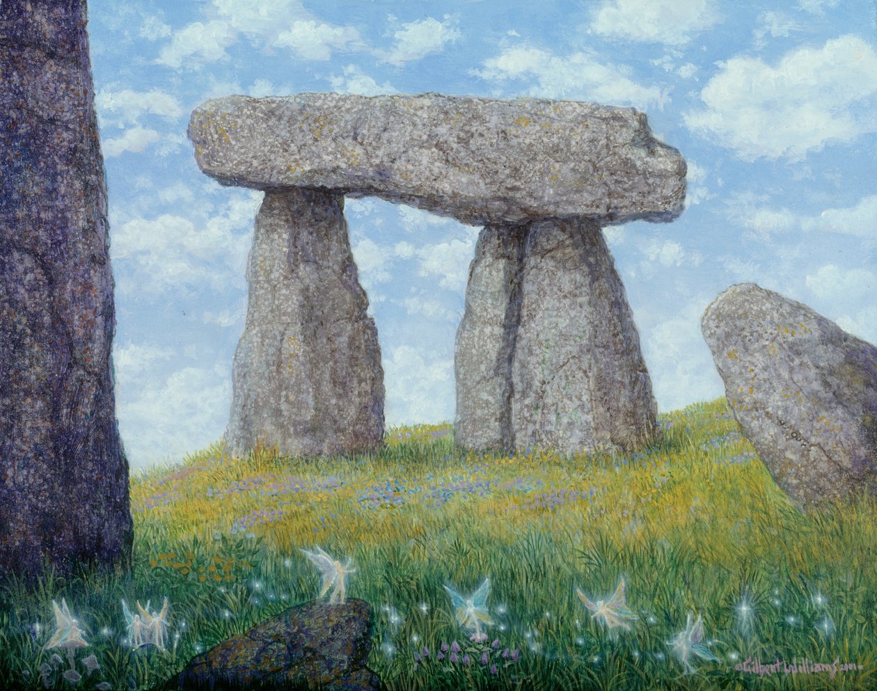 Ancient stones, 2001 (akryl på plade) af Gilbert Williams
