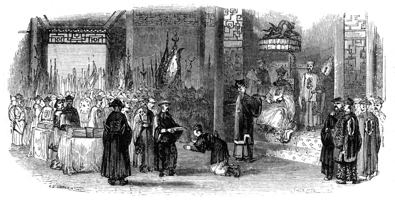Årlig ceremoni for overrækkelse af almanakkerne, 1847 af Giles
