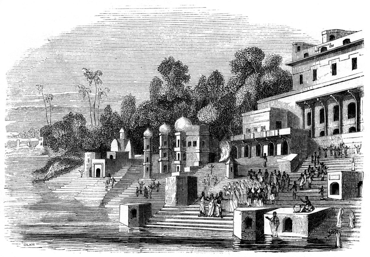 Afzul Khans yndlingshustru forbereder sig til sutteen, 1847 af Giles