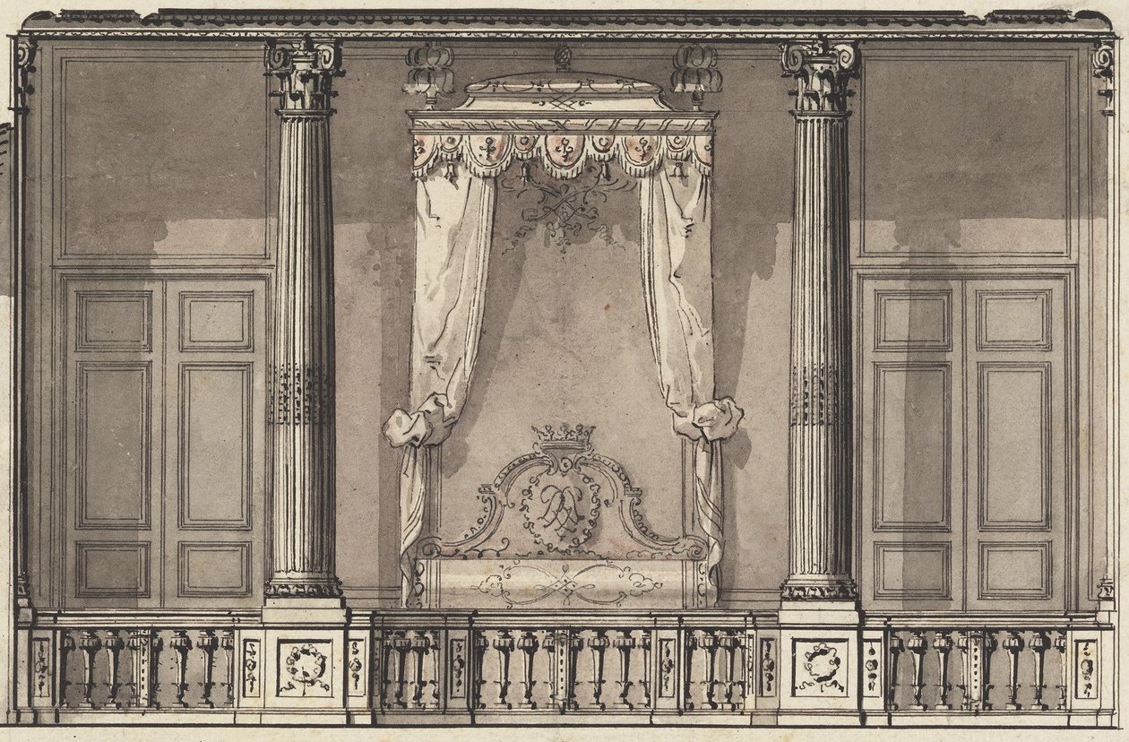 Sengalkove til Duc dOrléans, Palais Royal, Paris af Gilles Marie Oppenord