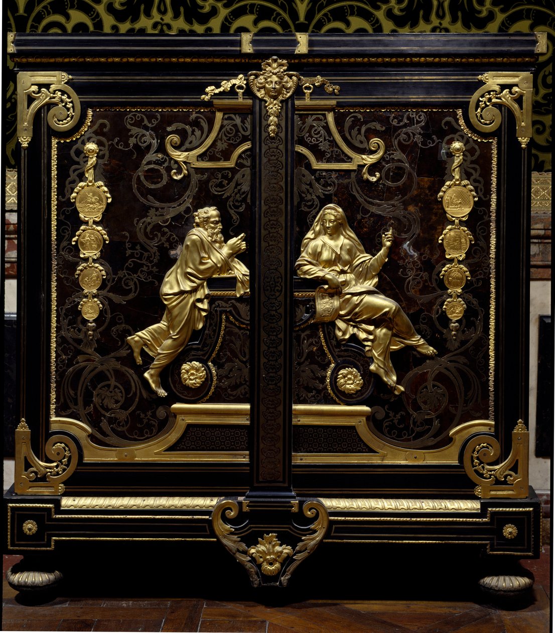 Møbler Regence stil: skab med mønter realiseret af Gilles Marie Oppenord (1672-1742) 1700-tallet Versailles, musee du chateau af Gilles Marie Oppenord