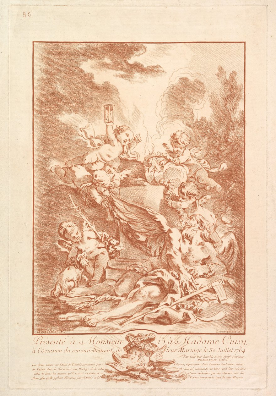 Allegori til minde om et ægteskab Allegori til minde om ..., midten af ​​1700-tallet. af Gilles Demarteau