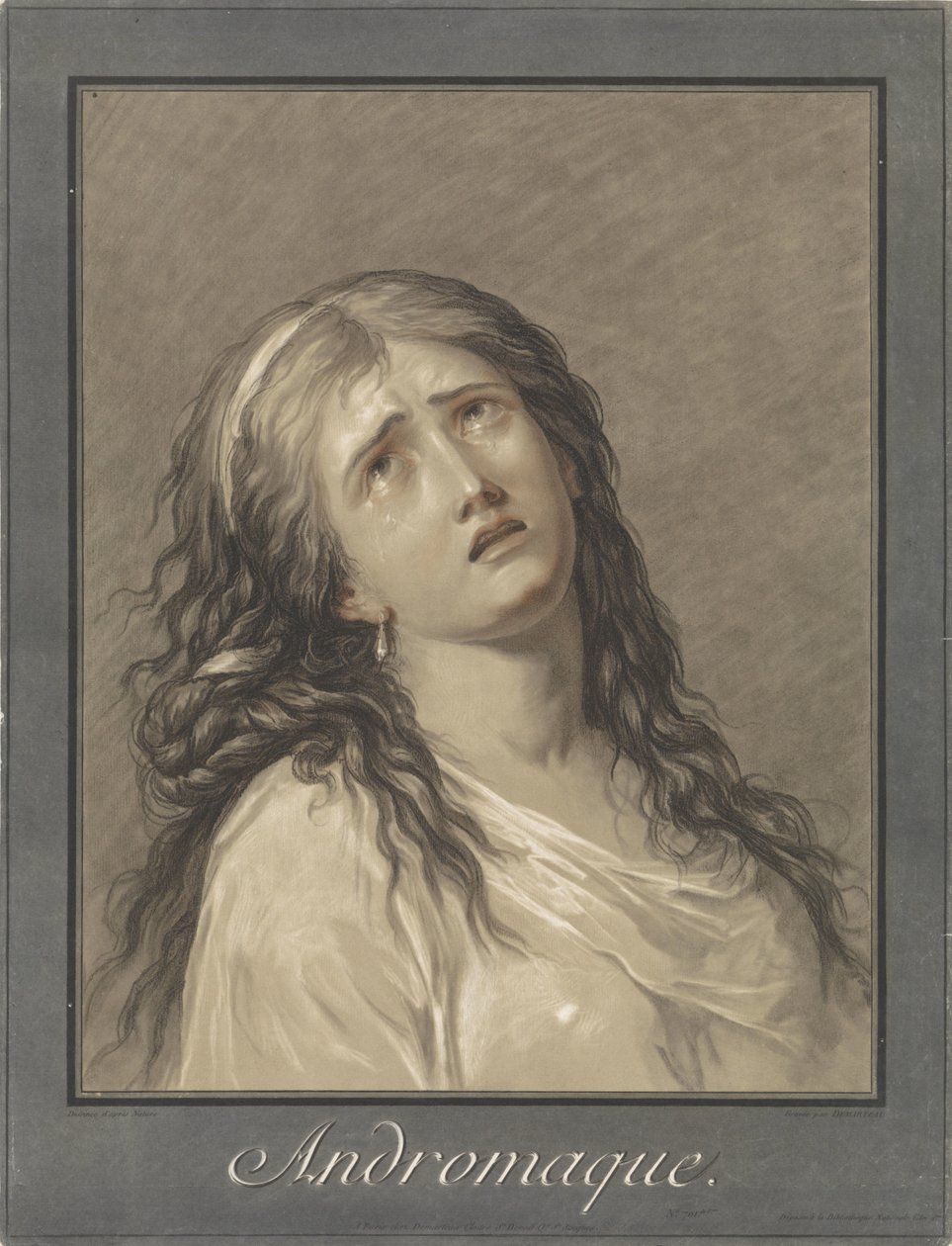 Andromache græder af Gilles Demarteau