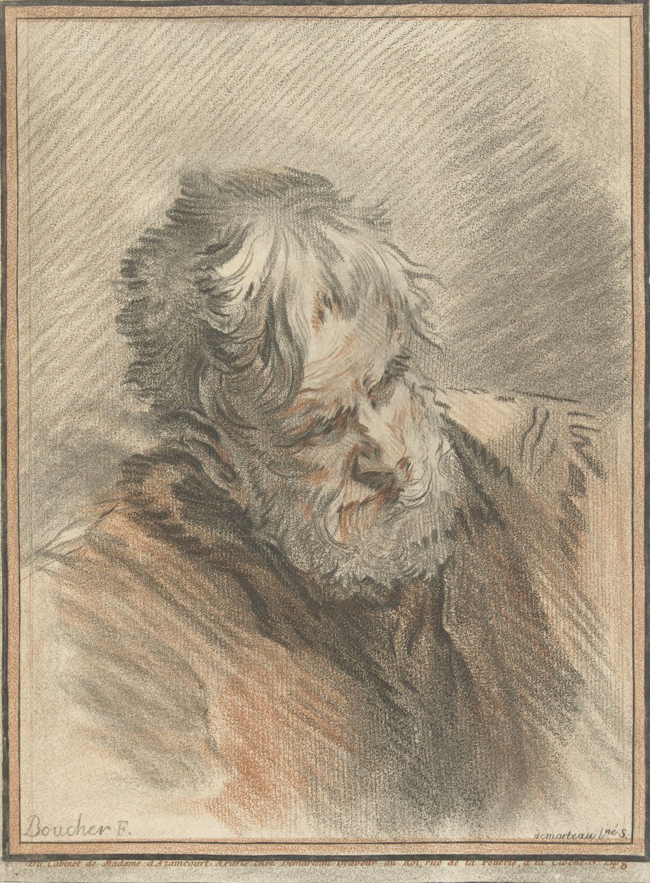 Hovedet af en gammel mand af Gilles Demarteau