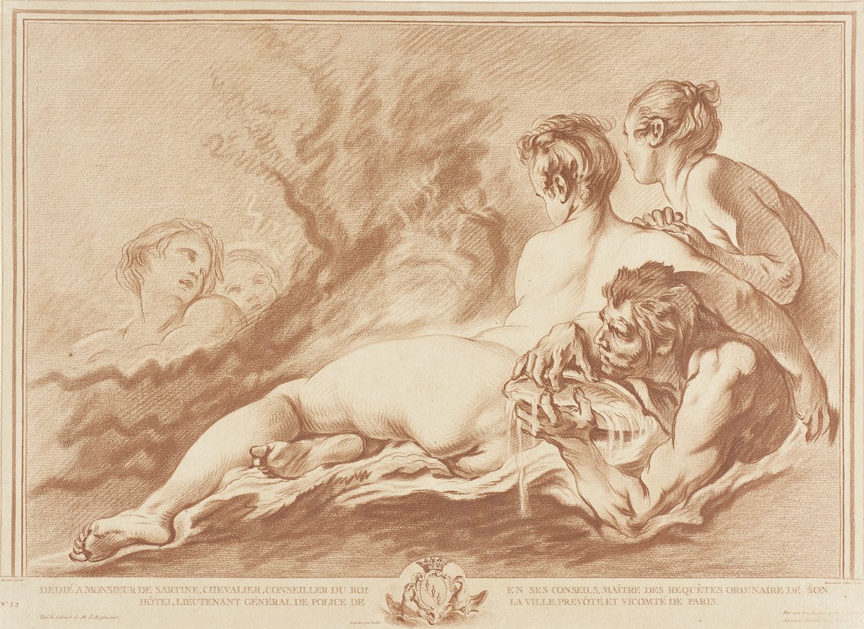 Vandnymfer og Triton (Naiader og Triton) af Gilles Demarteau