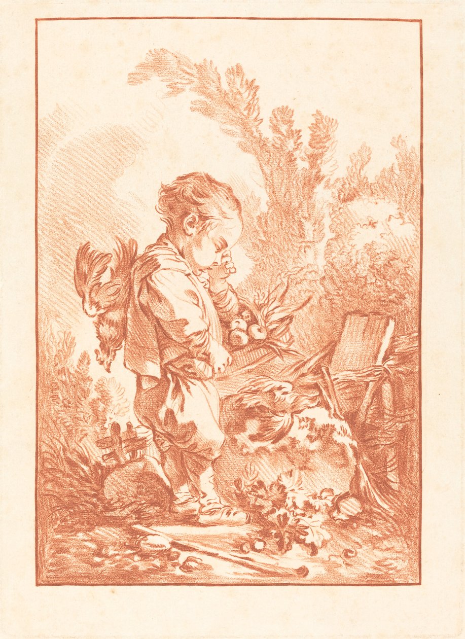 Marauderen (tyven) af Gilles Demarteau, the Elder after François Boucher