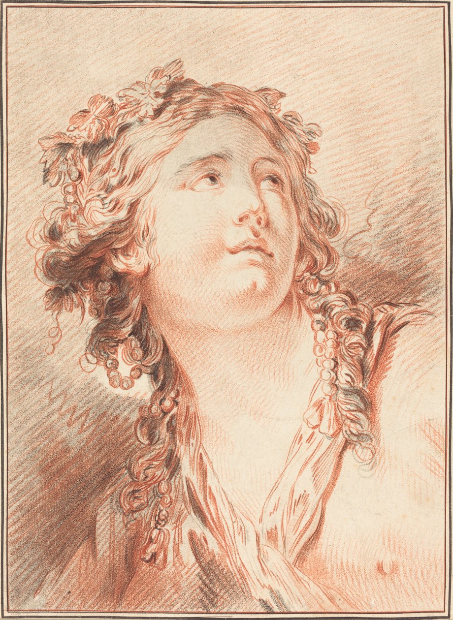 Leder af en ung kvinde af Gilles Demarteau, the Elder after Jean Baptiste Le Prince