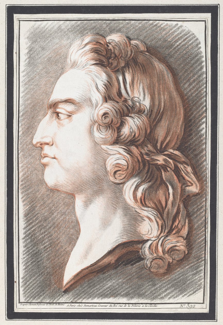 Ludvig XV af Gilles Demarteau, the Elder, after Jean François Clermont