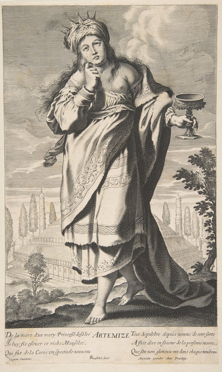 Artemis, ca. 1639-40. Skaber: Gilles Rousselet, Abraham Bosse. af Gilles Rousselet and Abraham Bosse