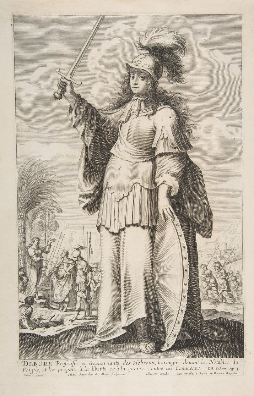 Deborah, 1647. Skaber: Gilles Rousselet, Abraham Bosse. af Gilles Rousselet and Abraham Bosse