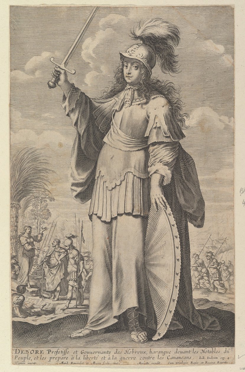 Deborah, 1647. Skaber: Gilles Rousselet, Abraham Bosse. af Gilles Rousselet and Abraham Bosse