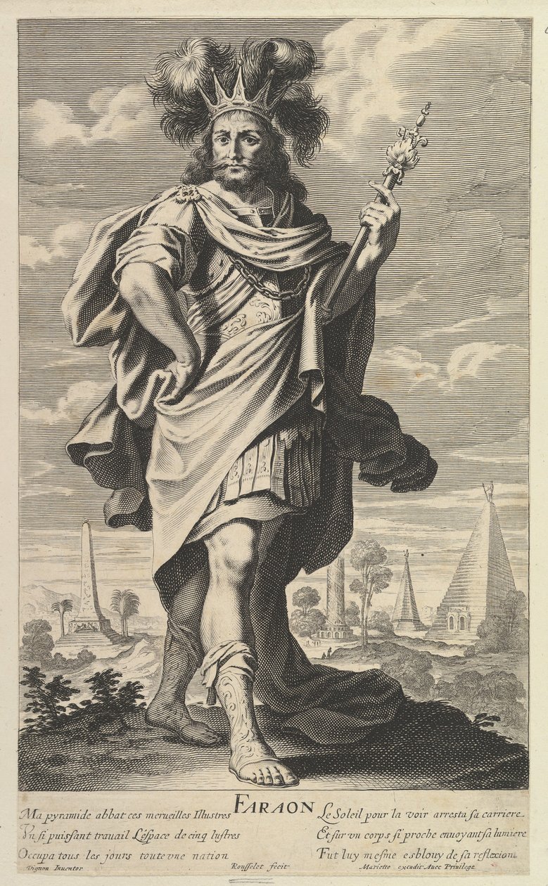 Farao, ca. 1639-40. Skaber: Gilles Rousselet, Abraham Bosse. af Gilles Rousselet and Abraham Bosse
