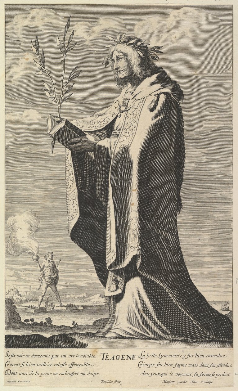 Theagenes, ca. 1639-40. Skaber: Gilles Rousselet, Abraham Bosse. af Gilles Rousselet and Abraham Bosse