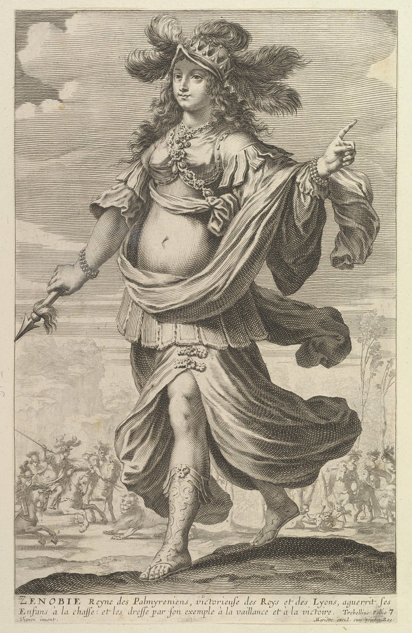 Zenobia, 1647. Skaber: Gilles Rousselet, Abraham Bosse. af Gilles Rousselet and Abraham Bosse