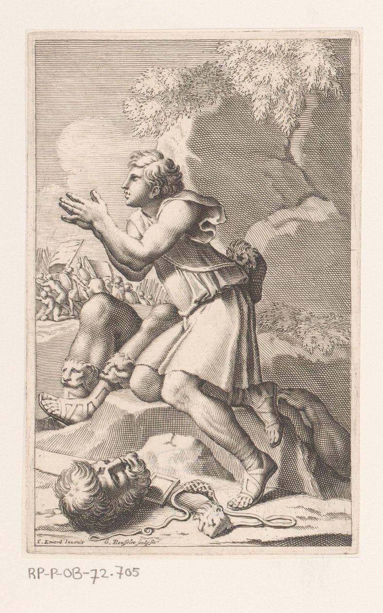 David efter at have dræbt Goliat af Gilles Rousselet