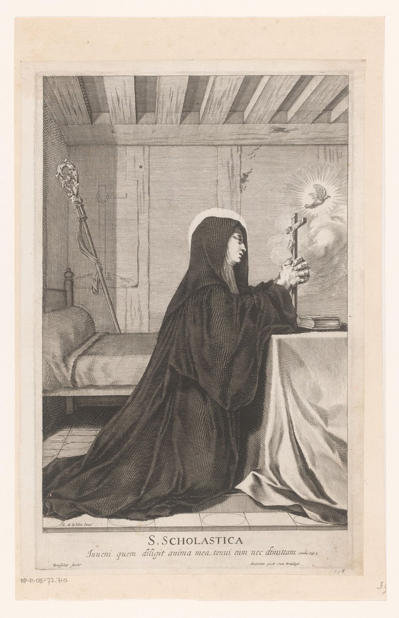 Hellige Scholastica af Gilles Rousselet