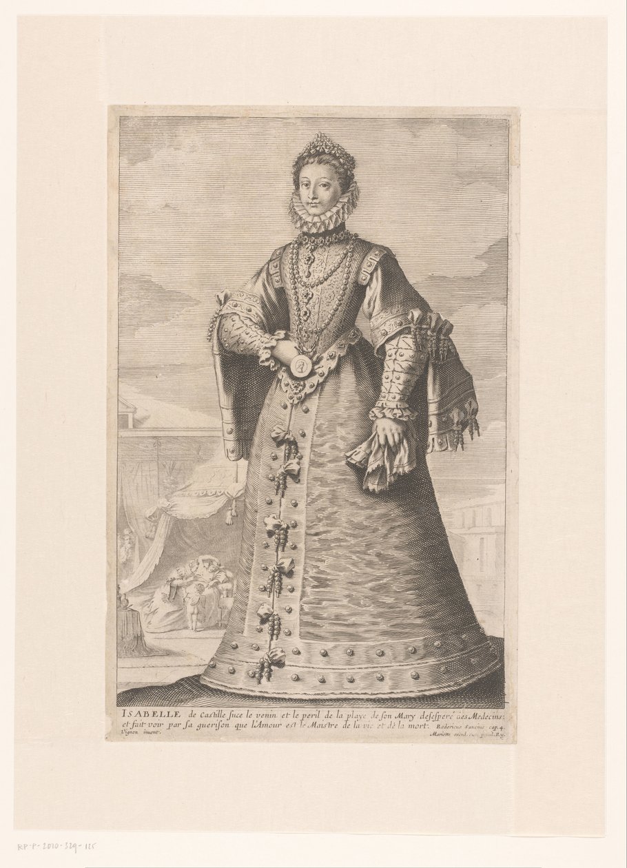 Portræt Isabella af Castilien af Gilles Rousselet