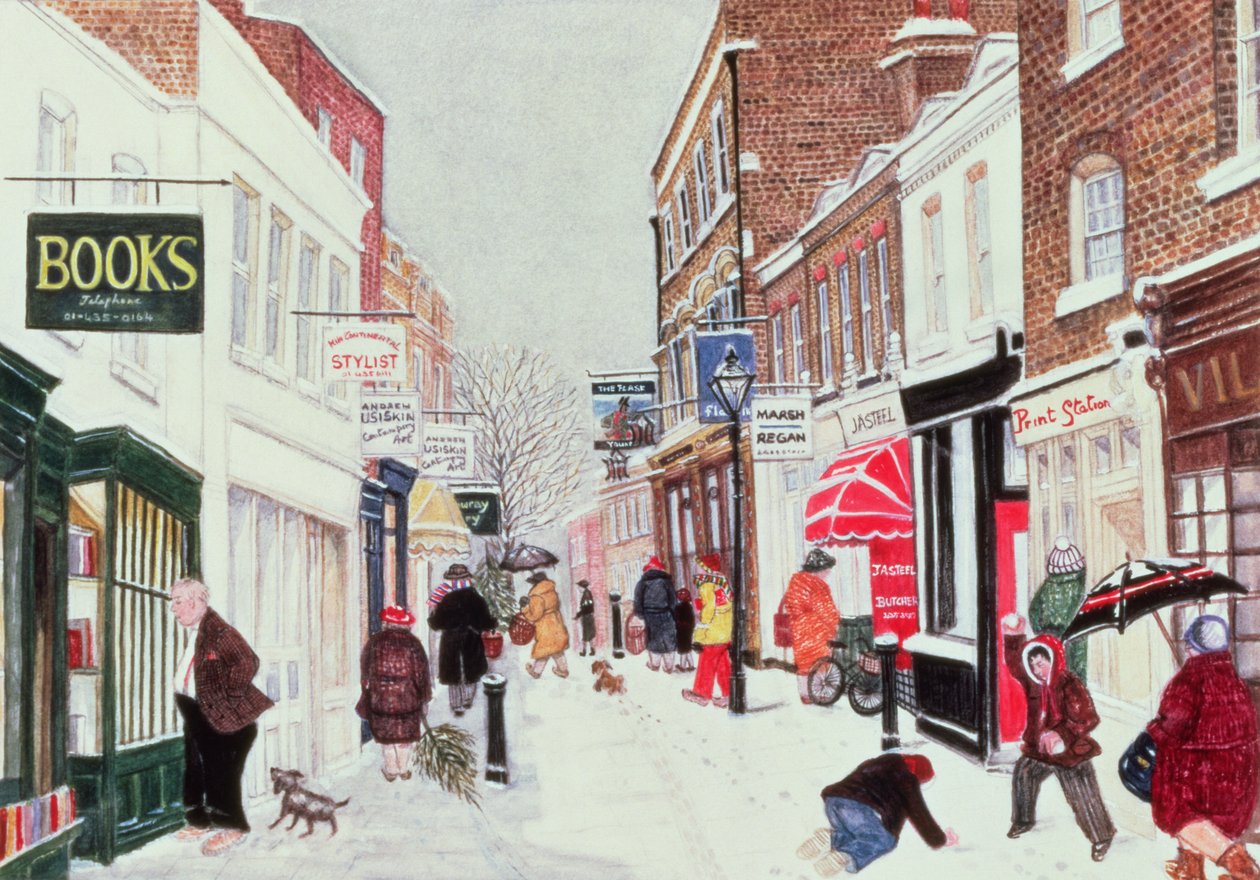 Flask Walk, Hampstead af Gillian Lawson