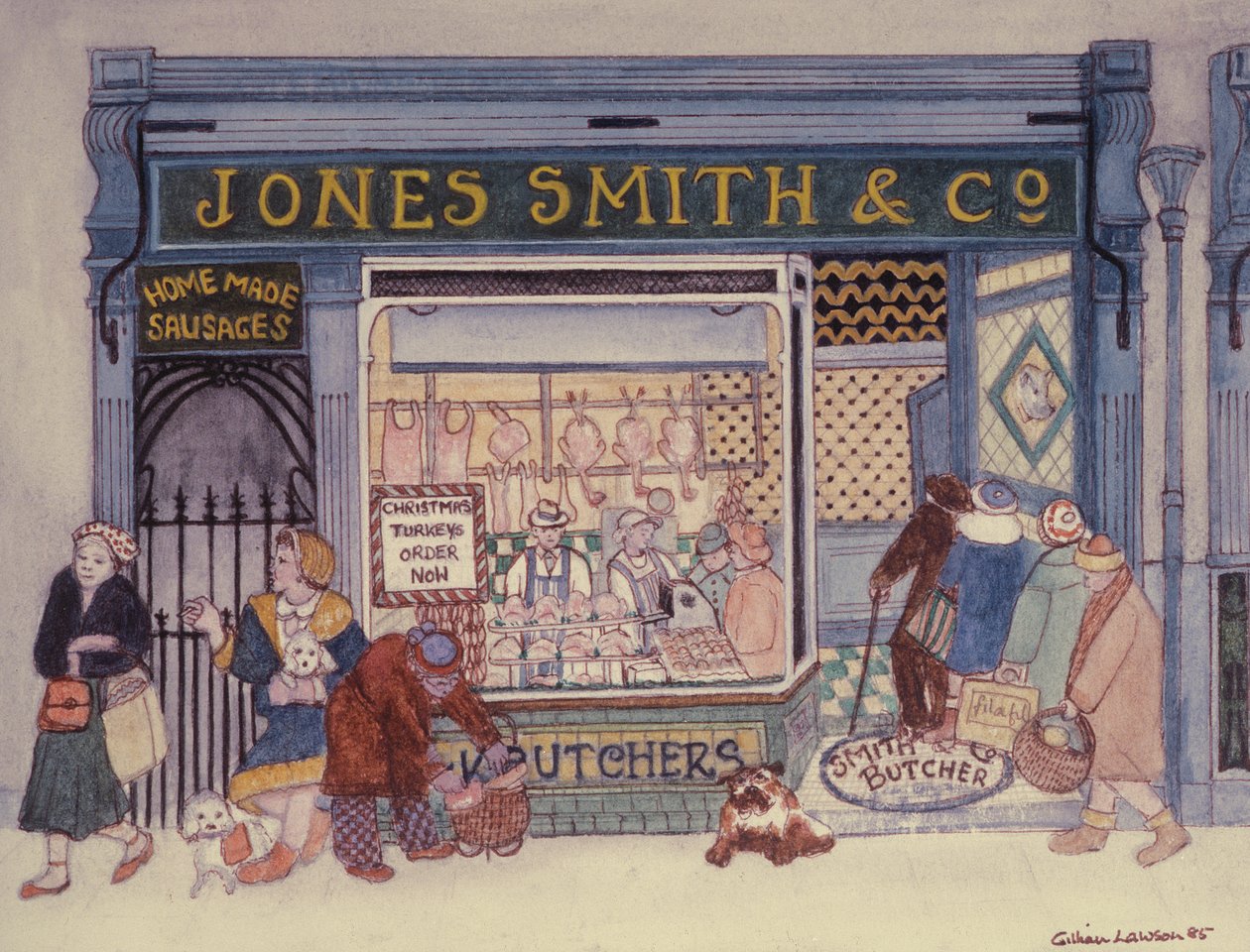 Jones Smith & Co., slagterbutik af Gillian Lawson
