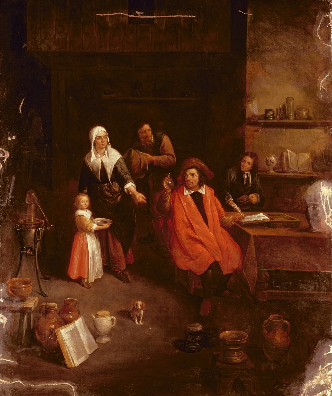 Besøg hos lægen af Gillis van Tilborgh the younger