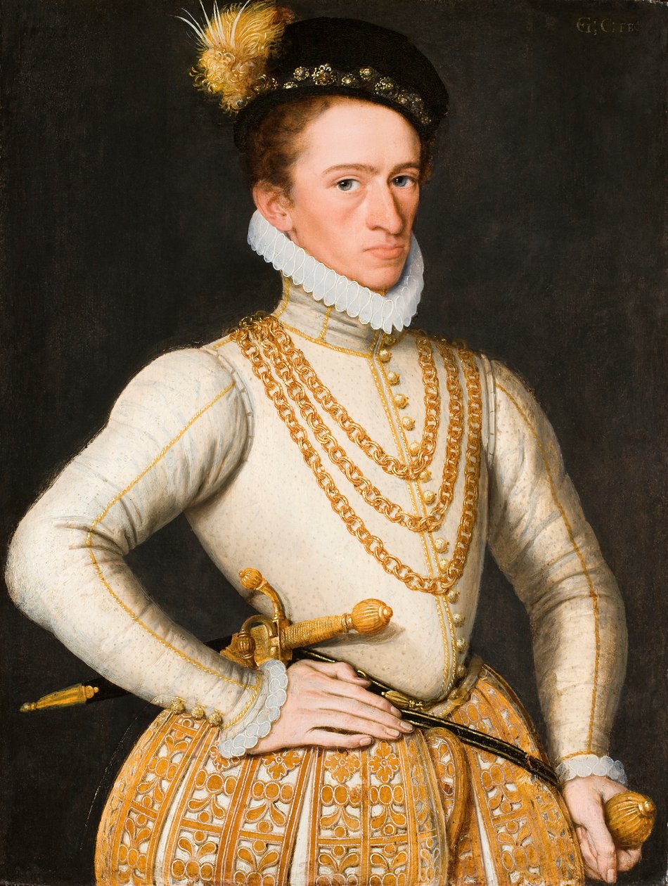 Portræt af en ukendt adelig mand, 1575. af Gillis Claeissens