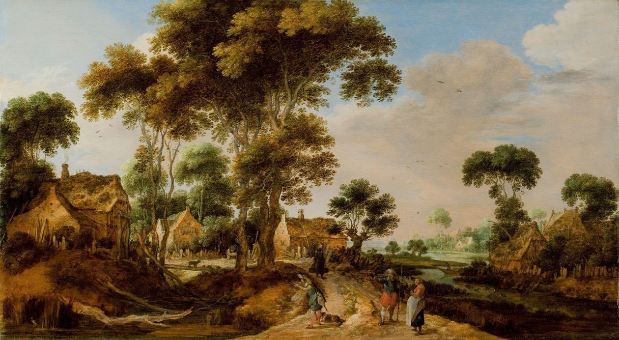 Landevejen af Gillis Claesz de Hondecoeter