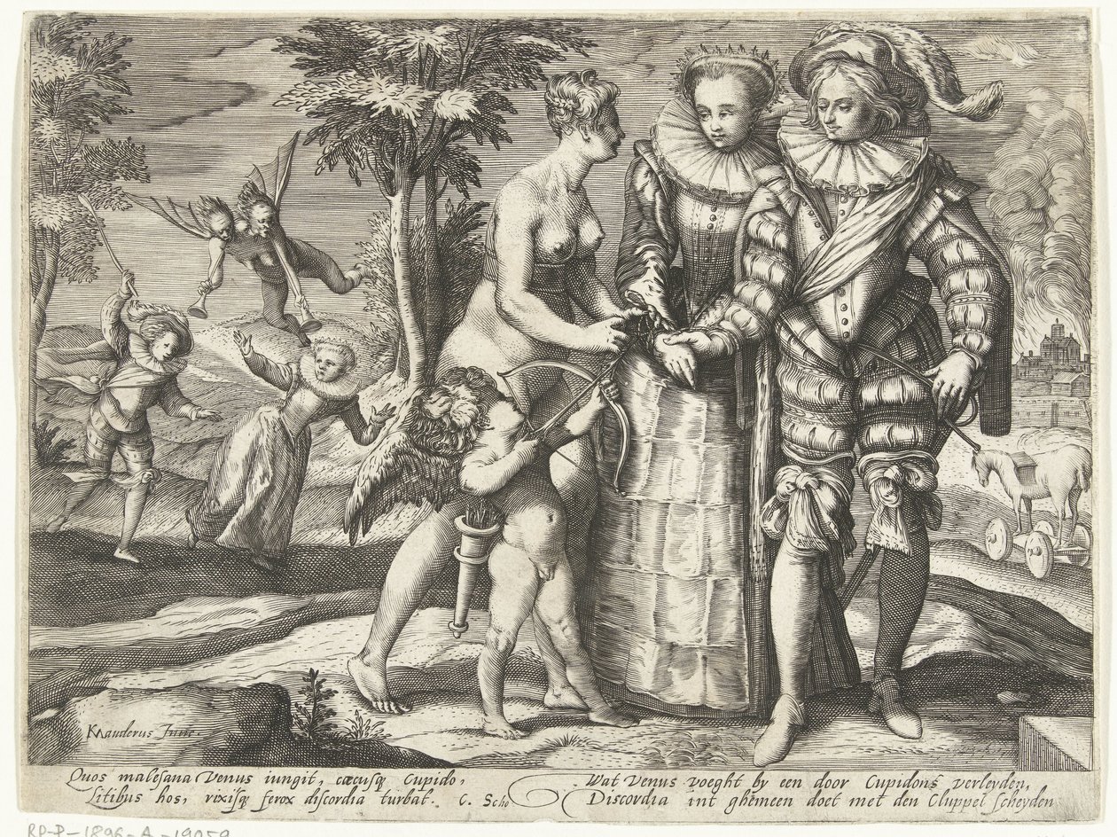 Venus, kærlighed i uenighed af Gillis van Breen (attributed to)