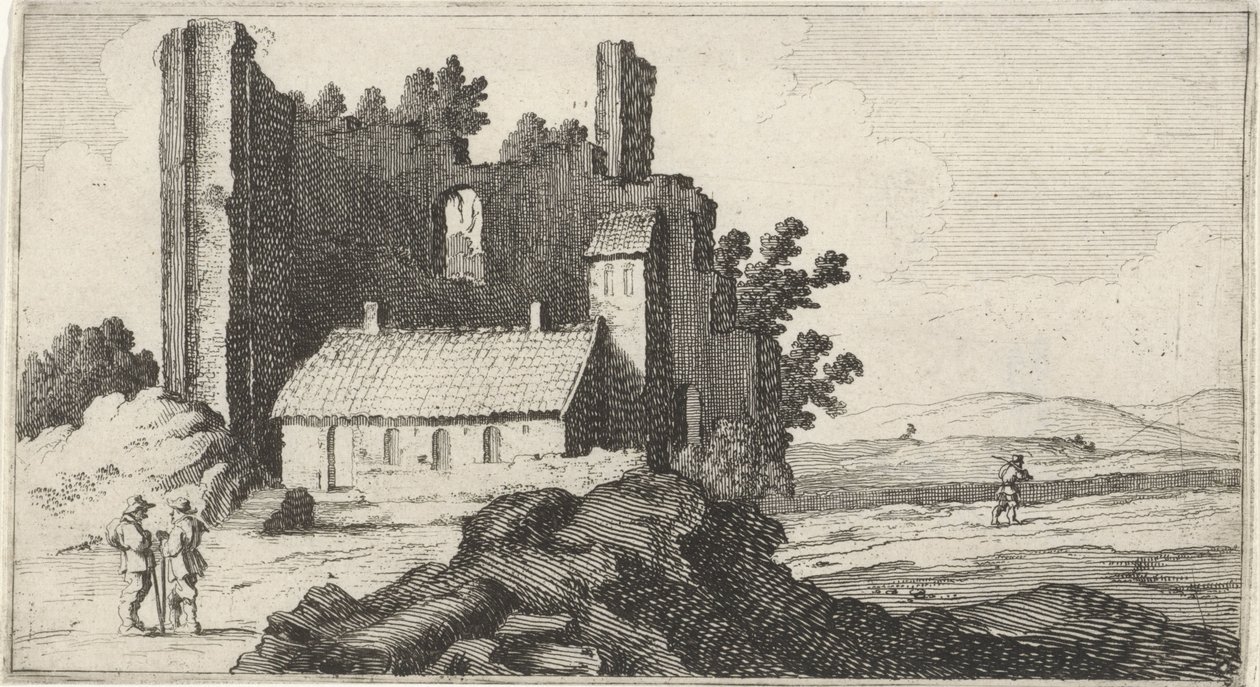 Kapel i en ruin Tolv landskaber (serietitel) af Gillis van Scheyndel (I)