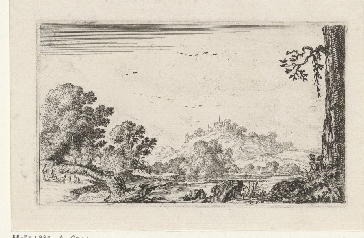 Flodlandskab Landskaber (serietitel) af Gillis van Scheyndel (I)