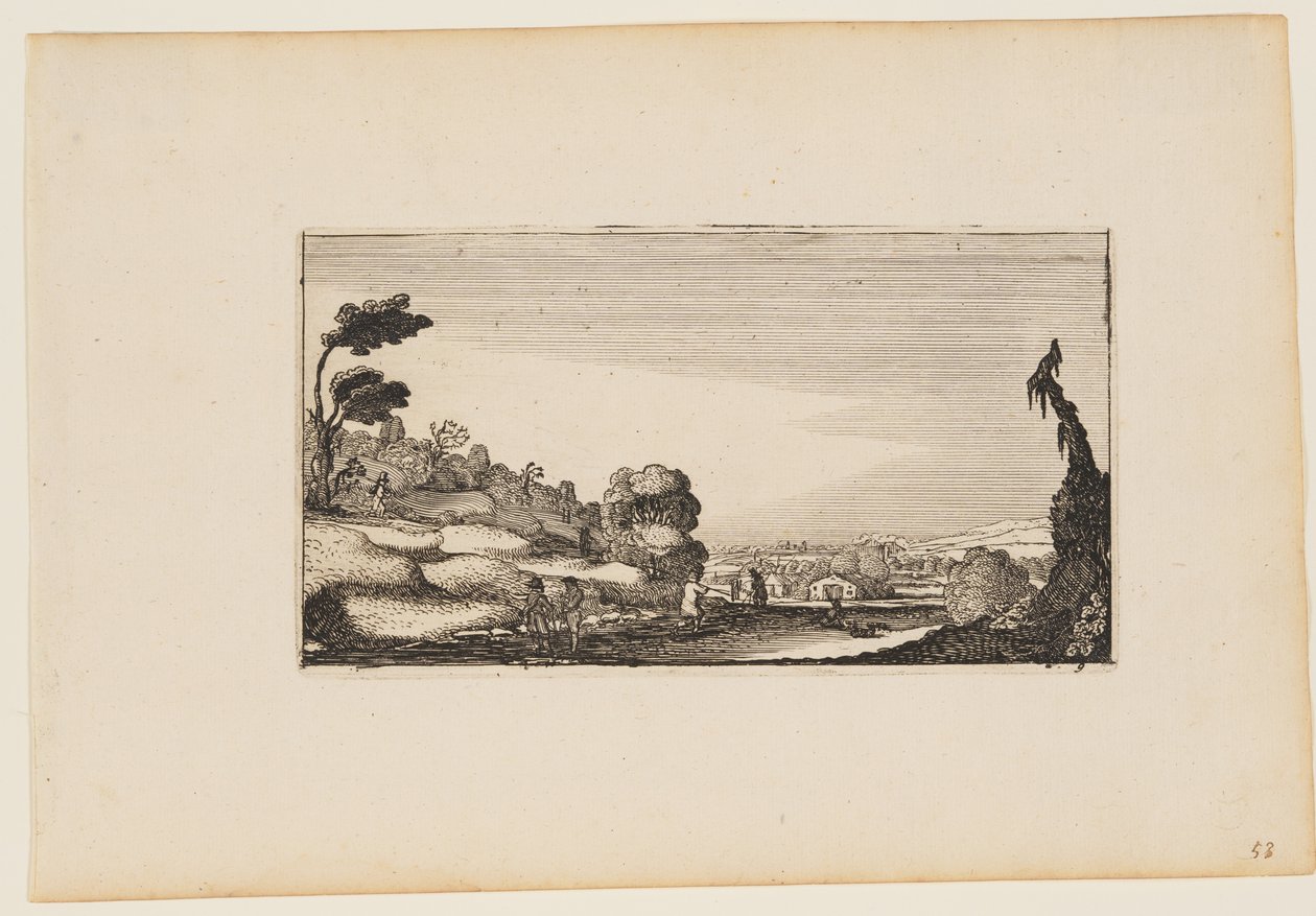 Bjergpanorama, fra Tolv landskaber med figurer af Gillis van Scheyndel