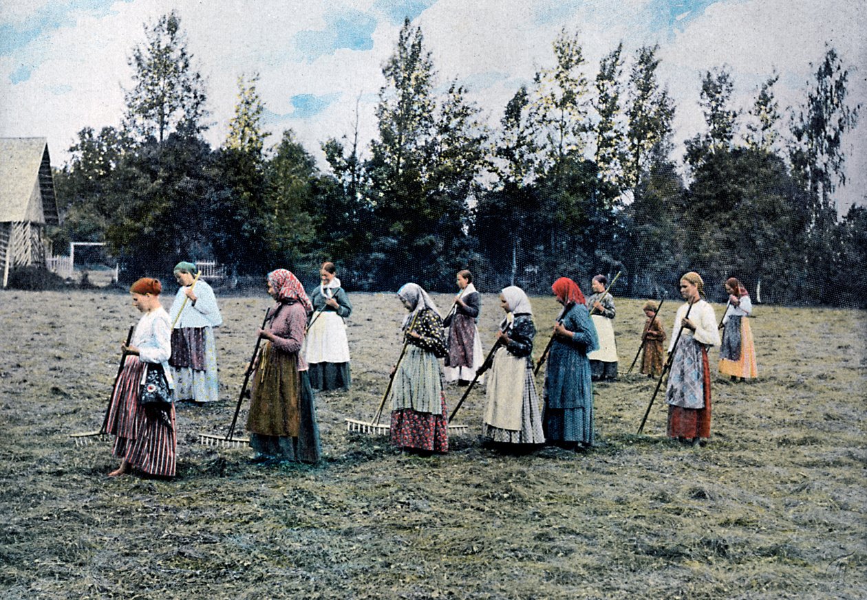 Høslæt omkring Moskva, Rusland, c1890 af Gillot