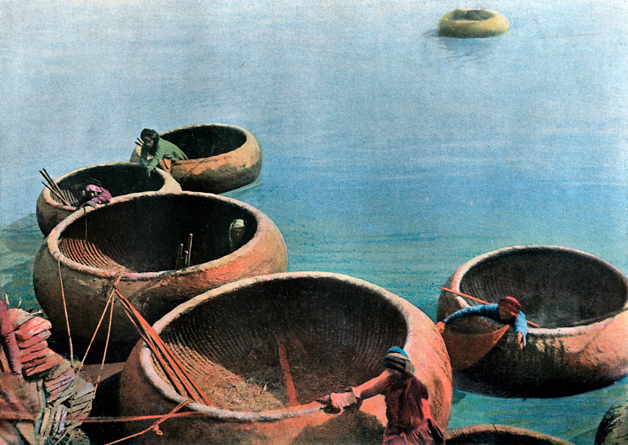 Kouffehs ved Eufrat-floden, c1890 af Gillot