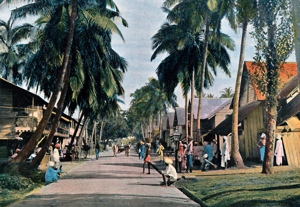 Gade i Port Blair, Andaman- og Nicobarøerne, Det Indiske Ocean, c1890 af Gillot