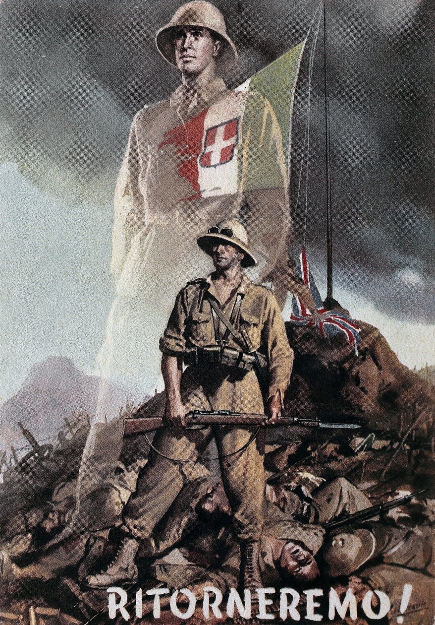 Overgivelse af Amedeo hertug af Aosta til Amba Alagi (17. maj). af Gino Boccasile