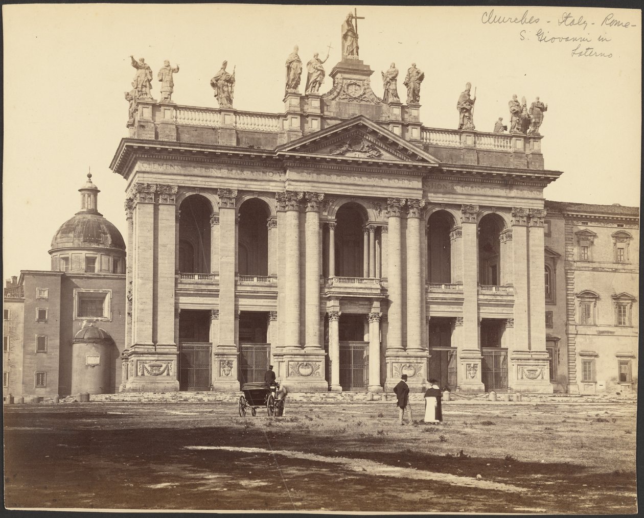 [Facade på basilikaen San Giovanni in Laterano, Rom]. af Gioacchino Altobelli