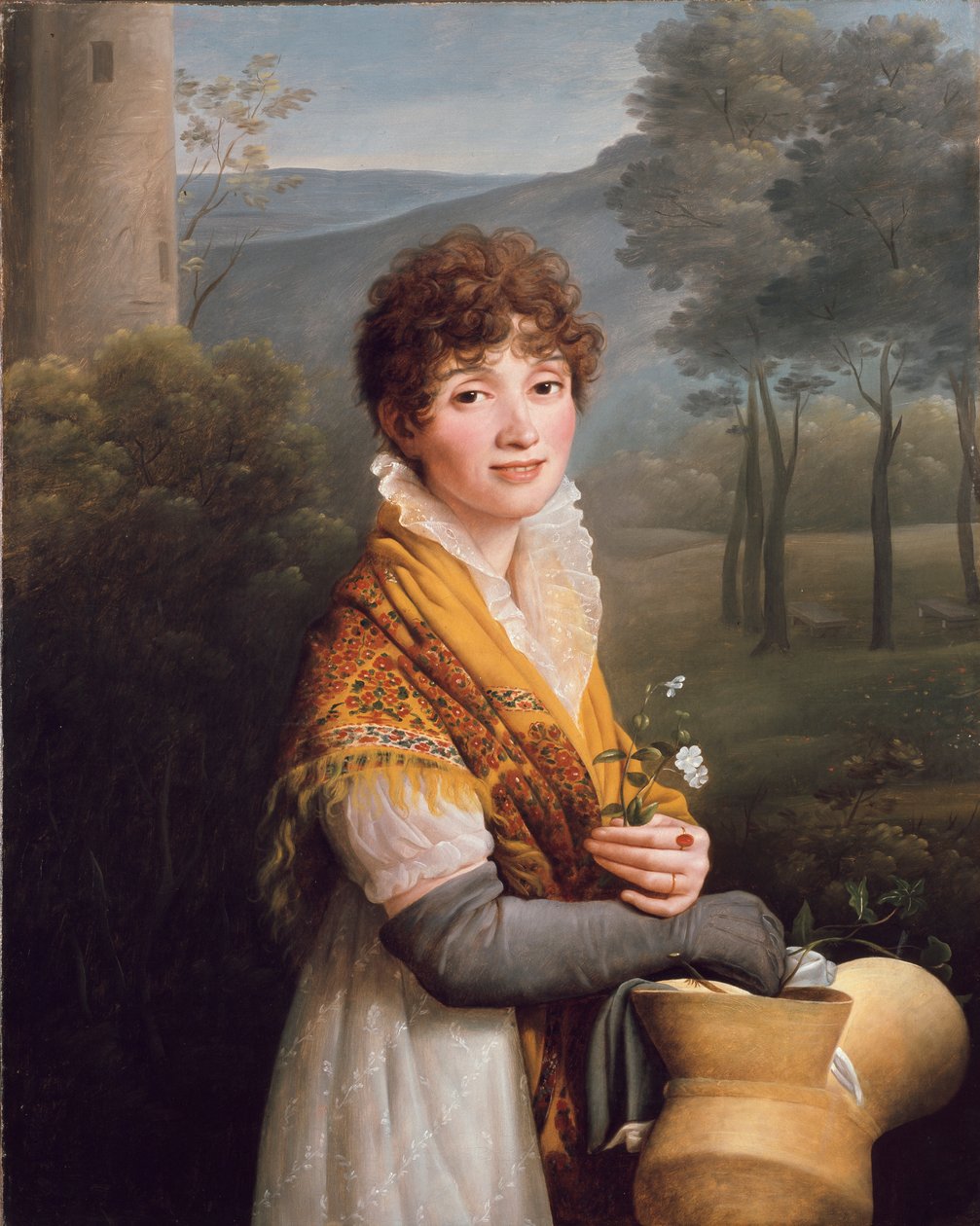 Portræt af en ung kvinde, c1807-1810 af Gioacchino Giuseppe Serangeli