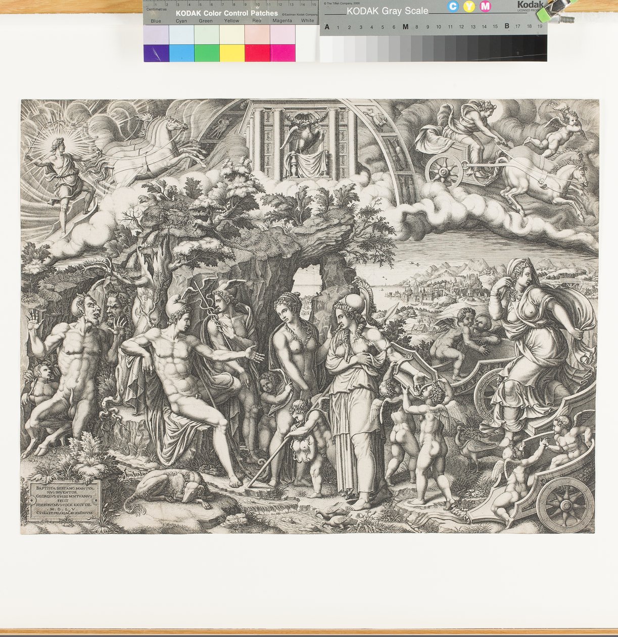 Dommen i Paris, 1555 af Giorgio Ghisi