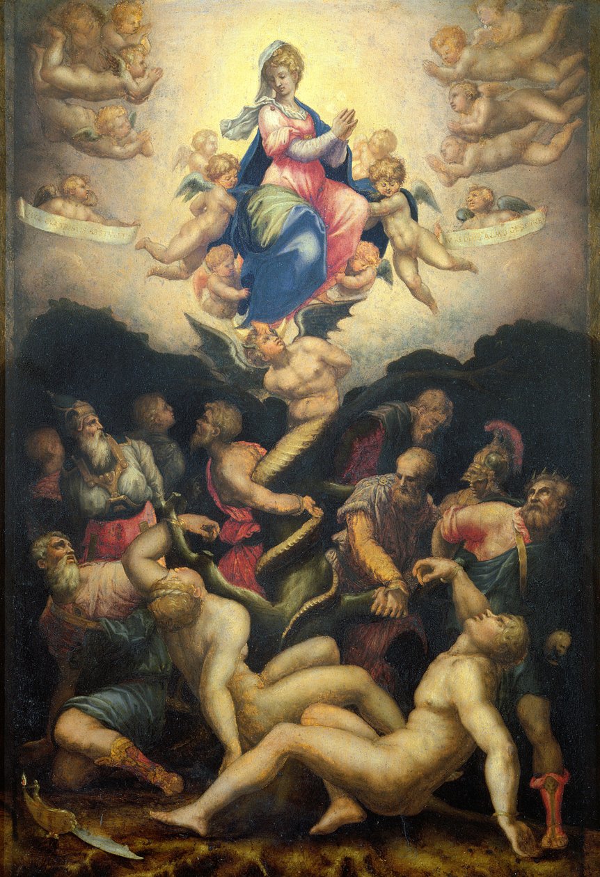 Allegori om den ubesmittede undfangelse (panel) af Giorgio Vasari