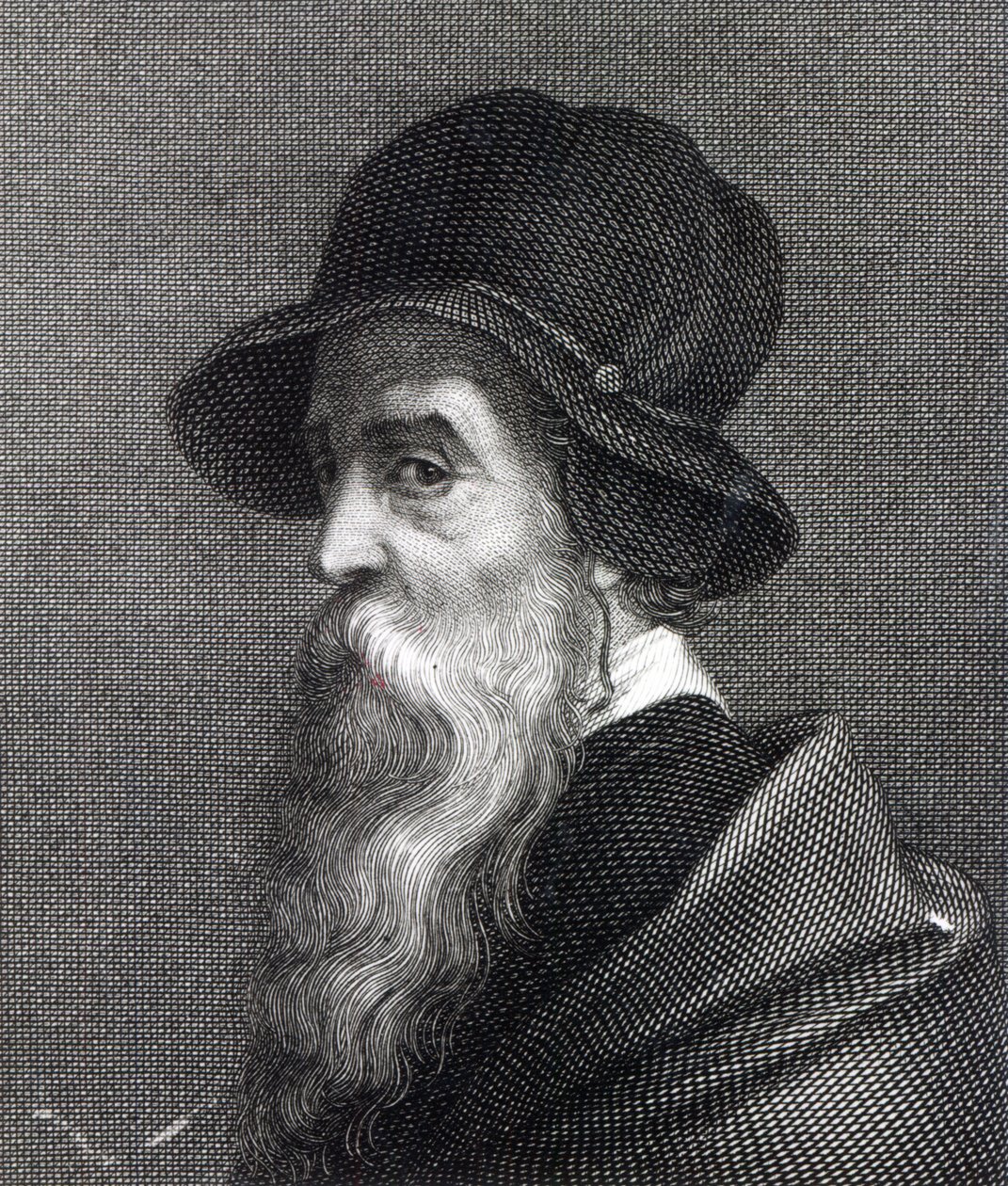 Benvenuto Cellini, graveret af Franz Erich Moritz Steinla af Giorgio Vasari